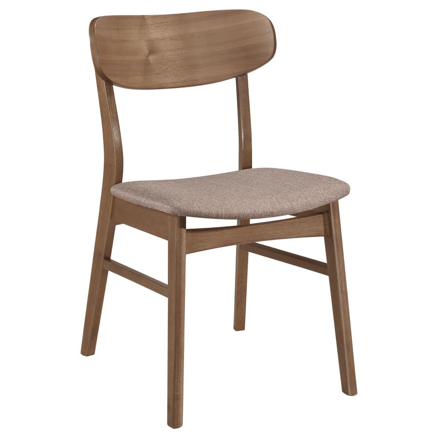 (image for) Dortch Dining Side Chair Walnut and Brown (Set of 2)