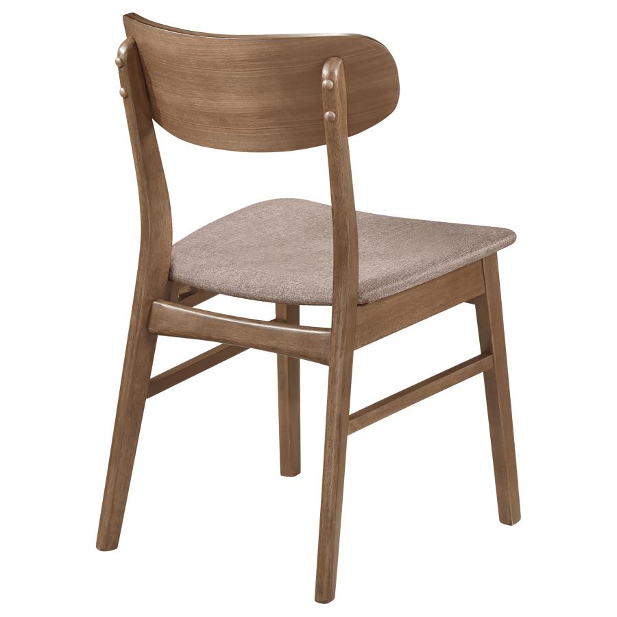 (image for) Dortch Dining Side Chair Walnut and Brown (Set of 2)