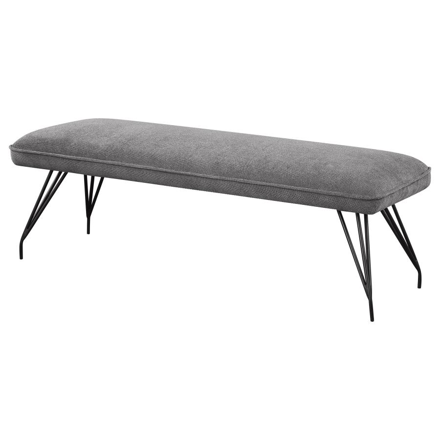 (image for) Dodson Fabric Upholstered Dining Bench Grey