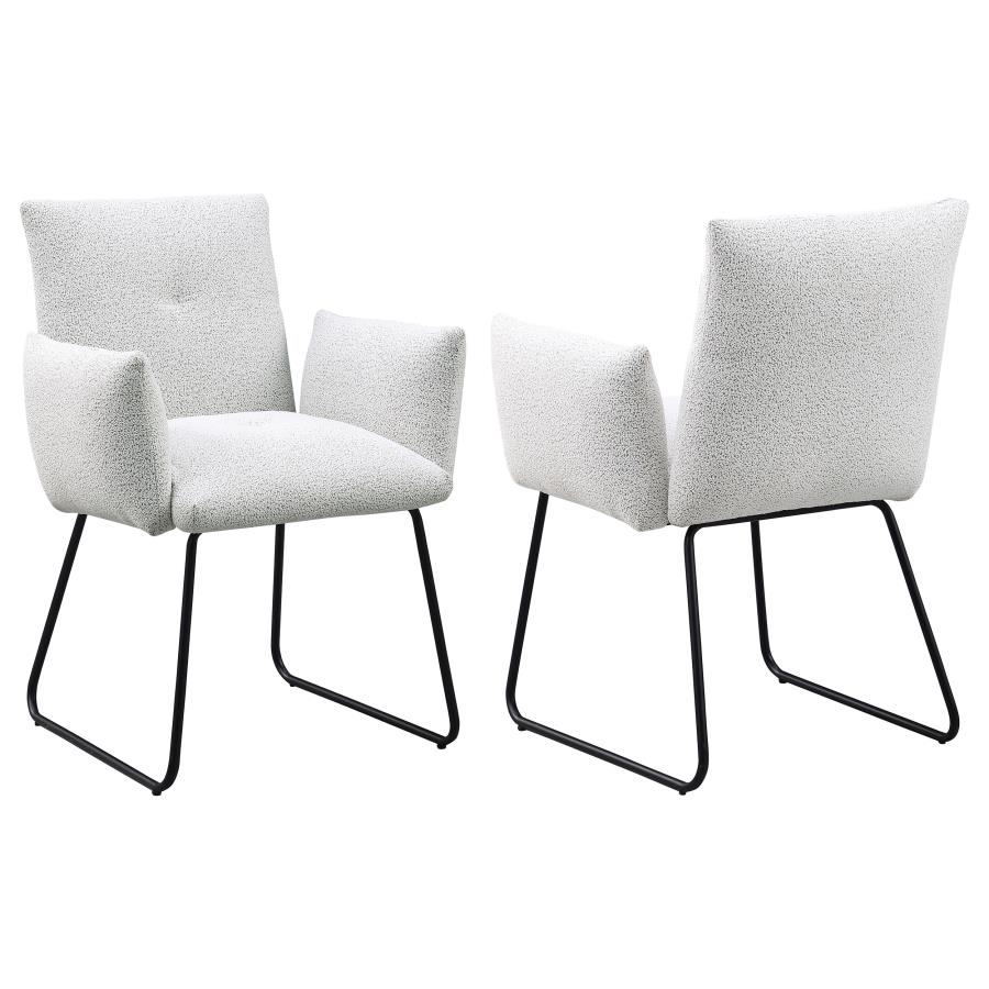 (image for) Ackland Upholstered Dining Side Chair Light Grey (Set of 2)