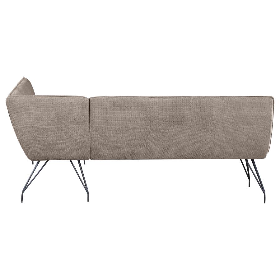 (image for) Dodson Fabric Upholstered L-Shaped Nook Dining Bench Taupe