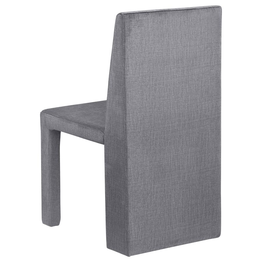 (image for) Tordera Velvet Upholstered Dining Side Chair Grey (Set of 2)