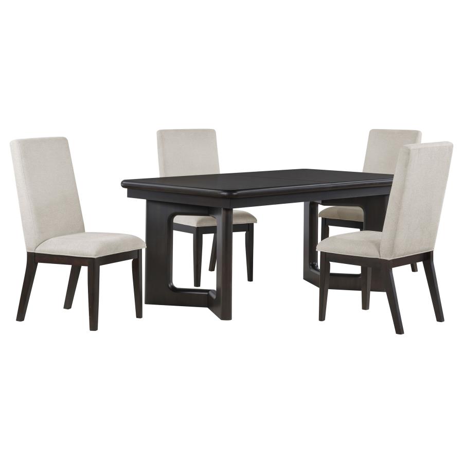 (image for) Hathaway 5-piece Rectangular Dining Table Set Acacia Brown 