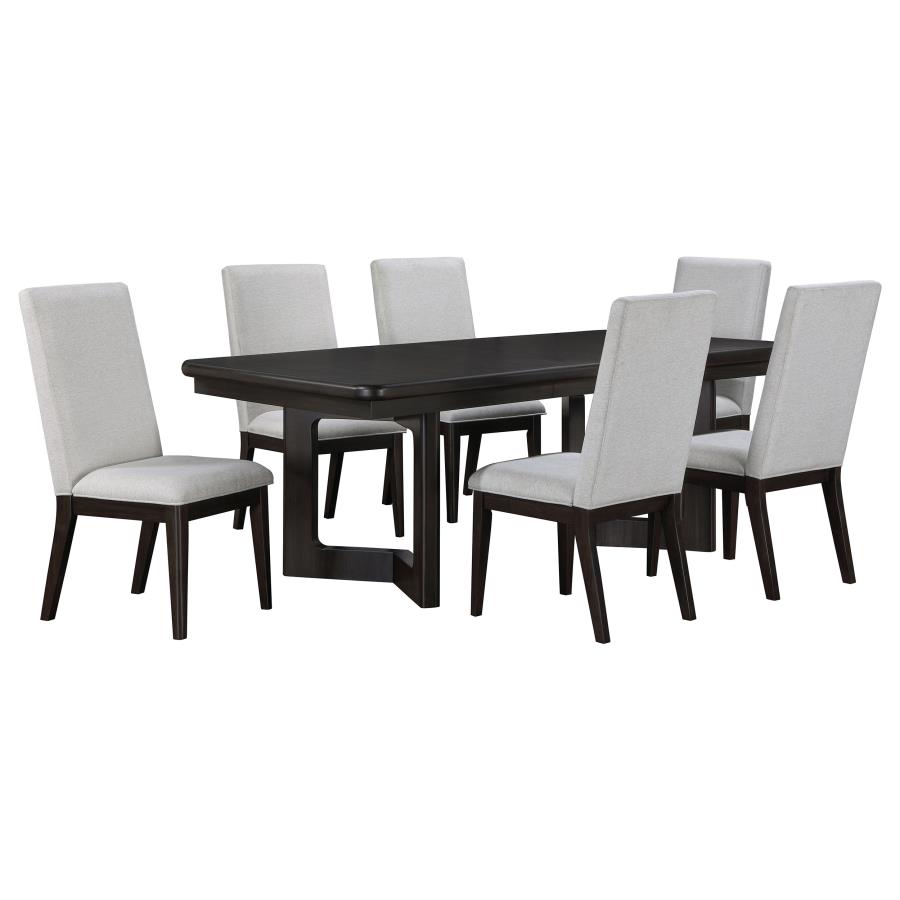 (image for) Hathaway 7-piece Rectangular Dining Table Set Acacia Brown 