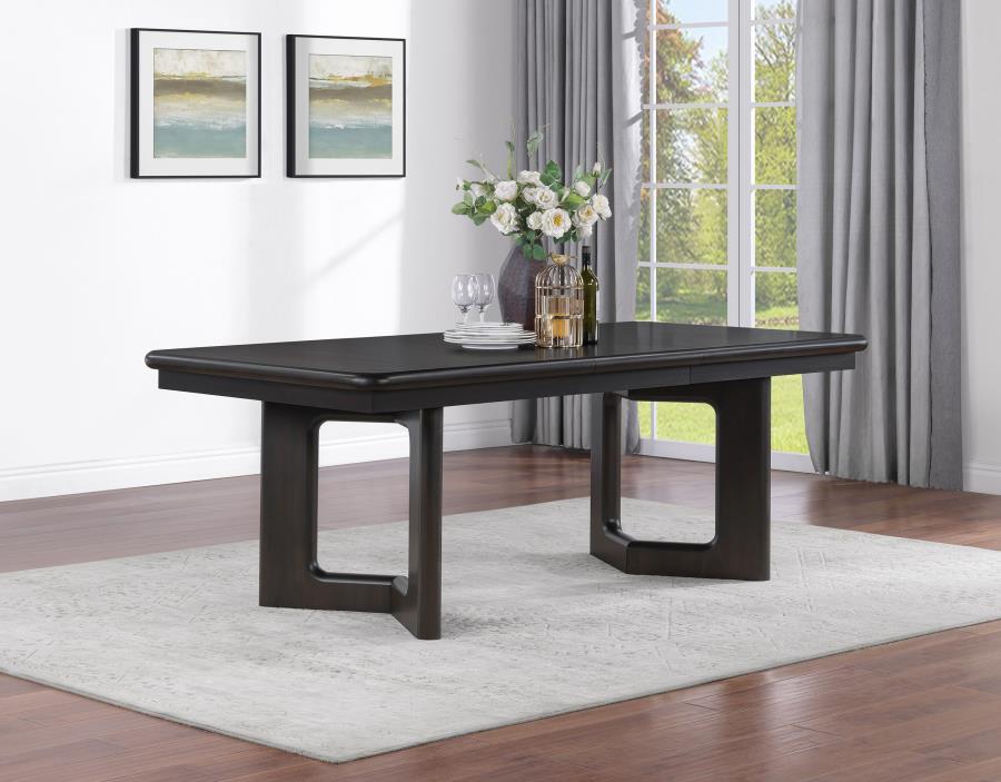 (image for) Hathaway 84-inch Extension Leaf Dining Table Acacia Brown