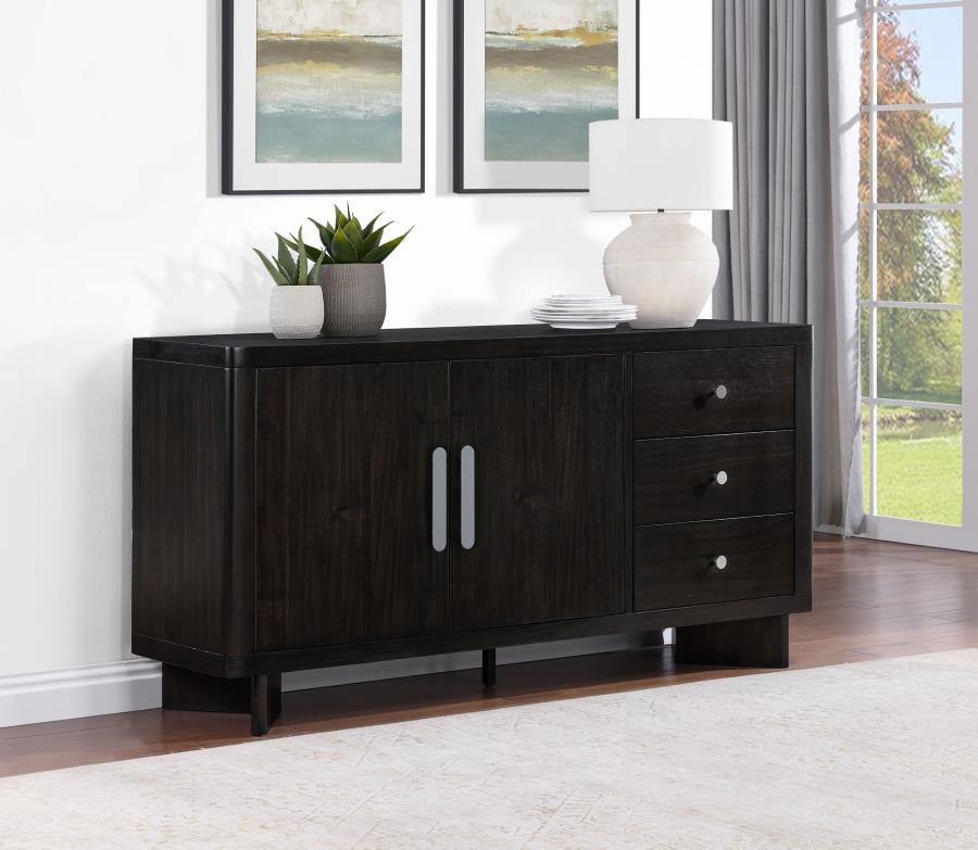 (image for) Hathaway 3-drawer Sideboard Buffet Cabinet Acacia Brown