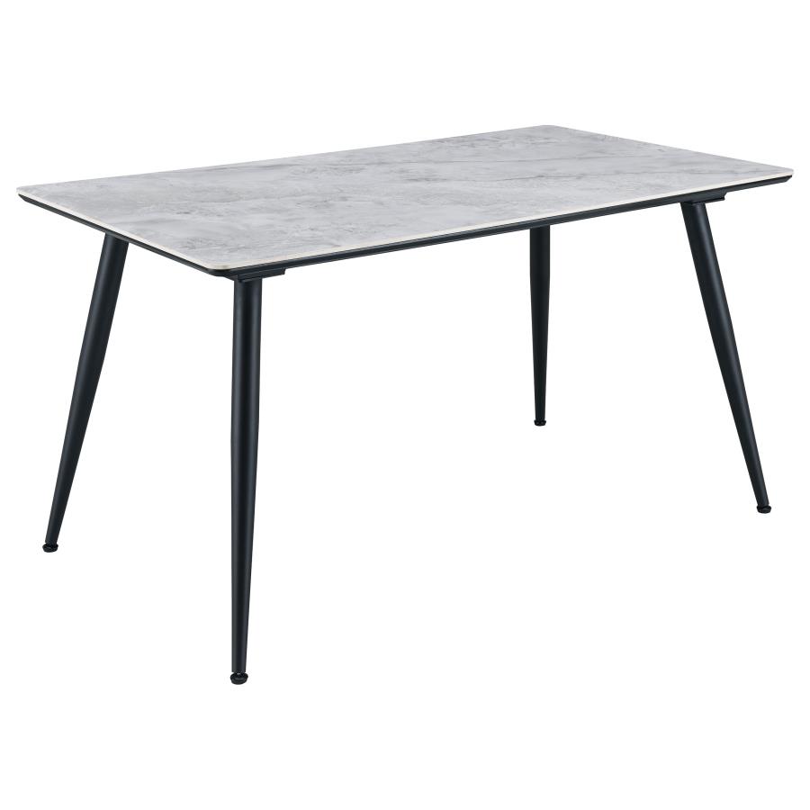 (image for) Dennison Rectangular 55-inch Ceramic Top Dining Table Grey - Click Image to Close