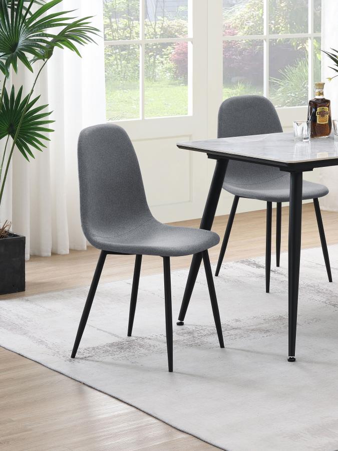 (image for) Dennison Upholstered Dining Side Chair Grey (Set of 4)