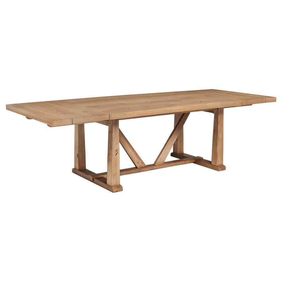 Middleton 10-piece Extension Leaf Dining Set Natural Brown and Black