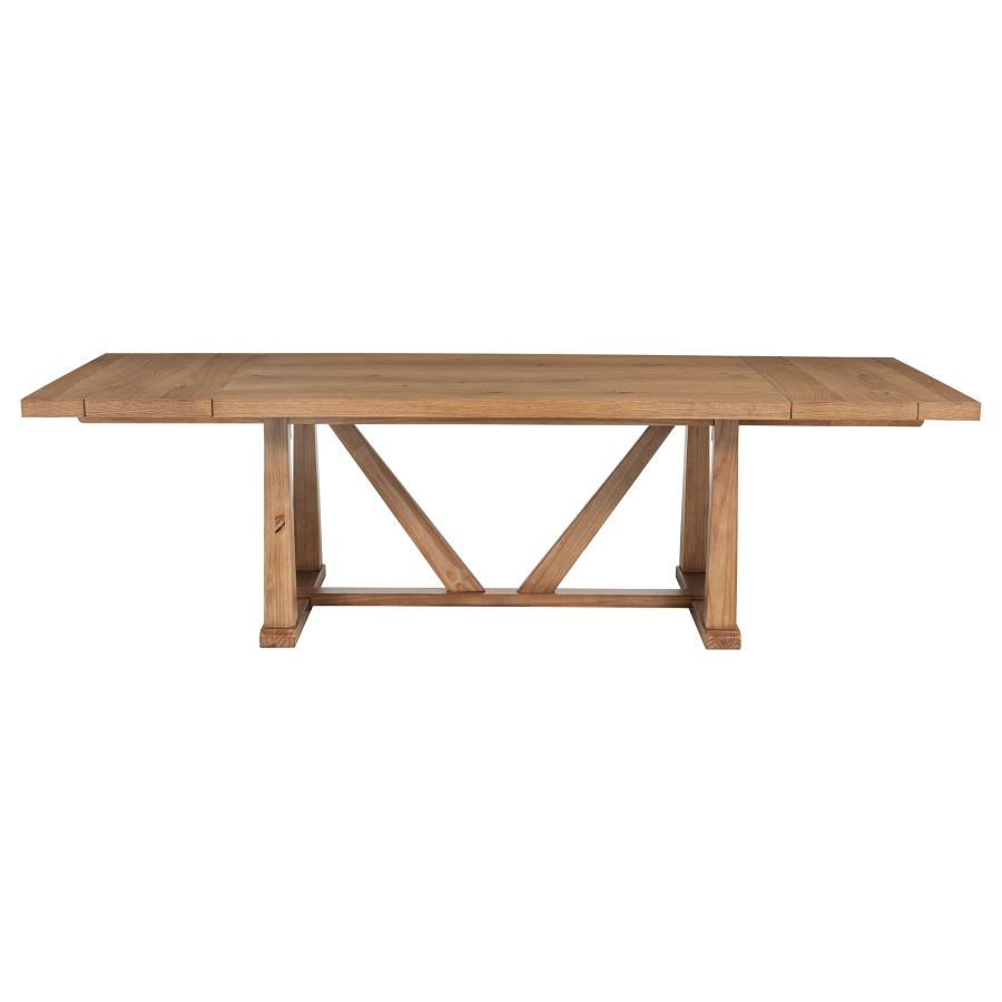 Middleton 9-piece Extension Leaf Dining Set Natural Brown