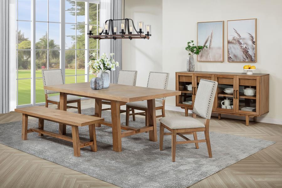 Modal Additional Images for Middleton 60-inch Wood Backless Dining Bench Natural Brown