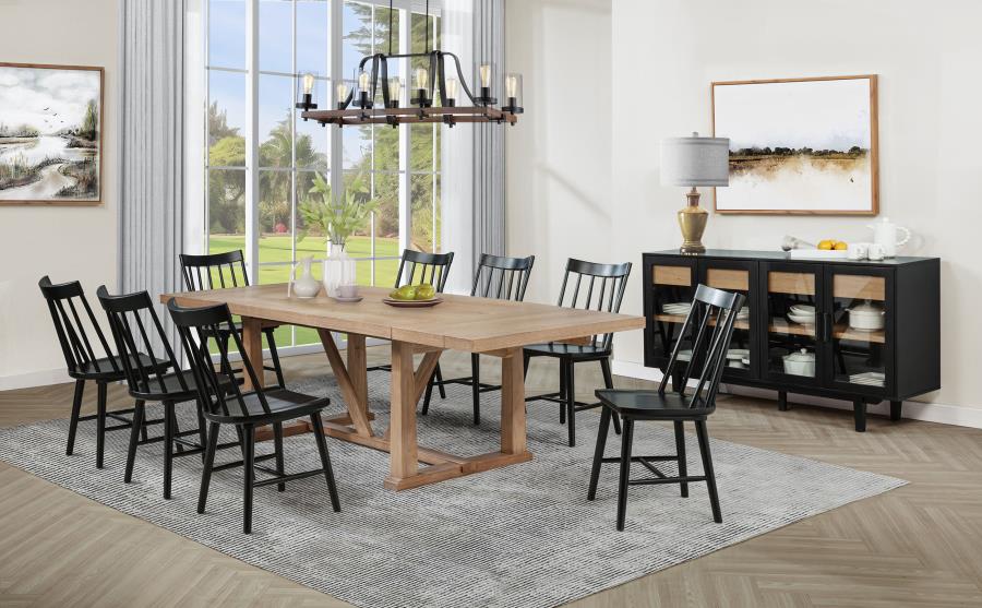 Modal Additional Images for Middleton Solid Wood Dining Side Chair Black (Set of 2)