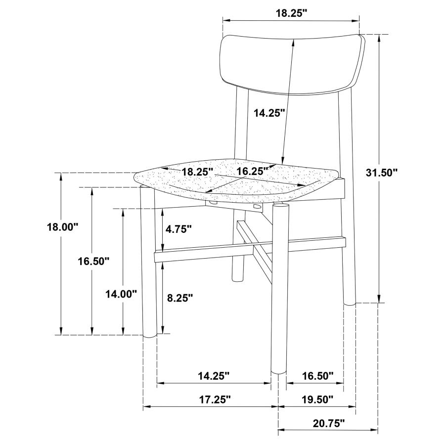 Modal Additional Images for Parkridge 7-piece 59-inch Wood Dining Set Natural Walnut