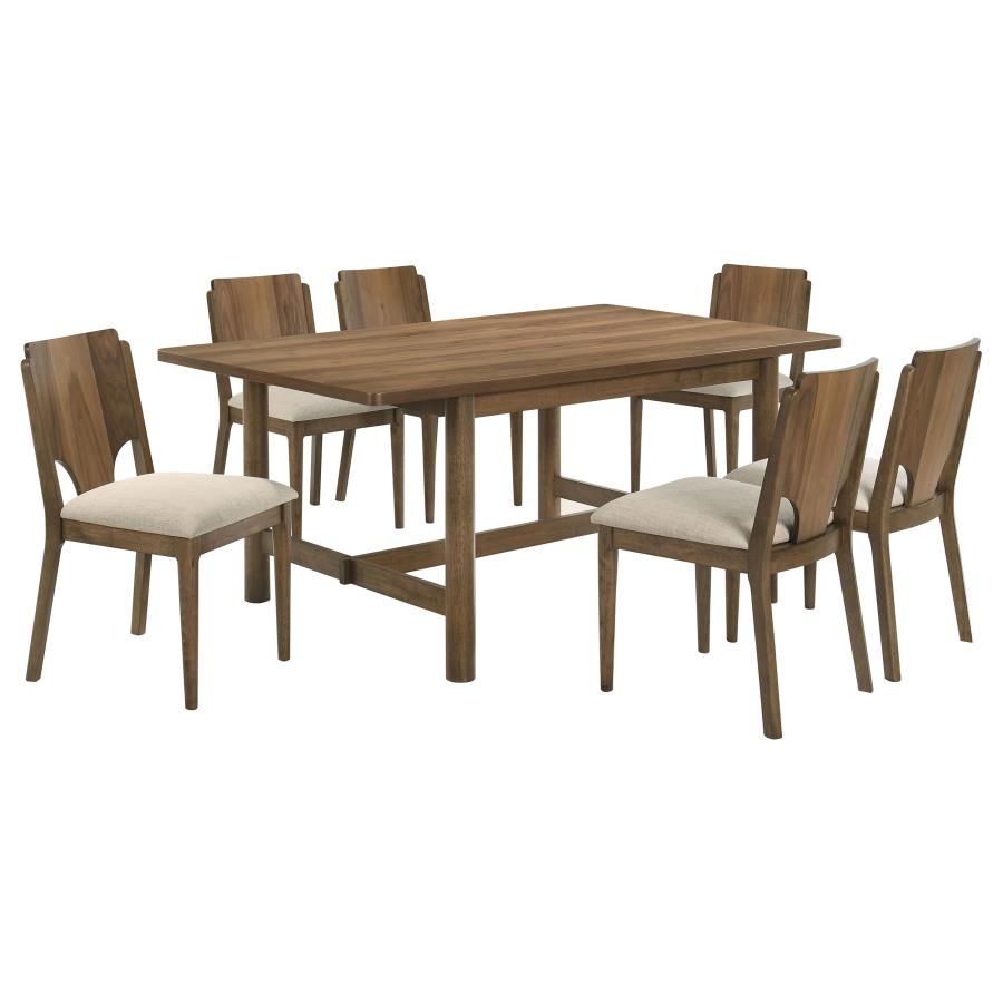 (image for) Biltmore 7-piece 71-inch Rectangular Dining Table Set Walnut