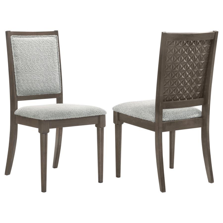 (image for) Onslow Upholstered Dining Side Chair Dark Brown (Set of 2) - Click Image to Close