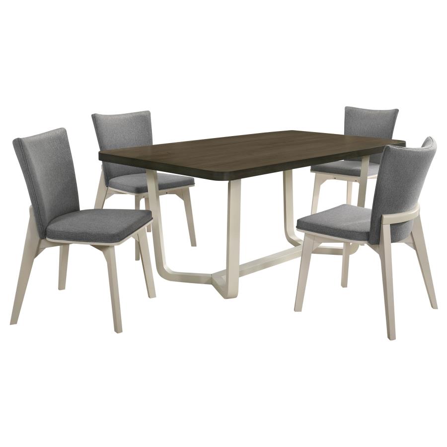 (image for) Biloxi 5-piece 71-inch Rectangular Dining Set Greyish Brown