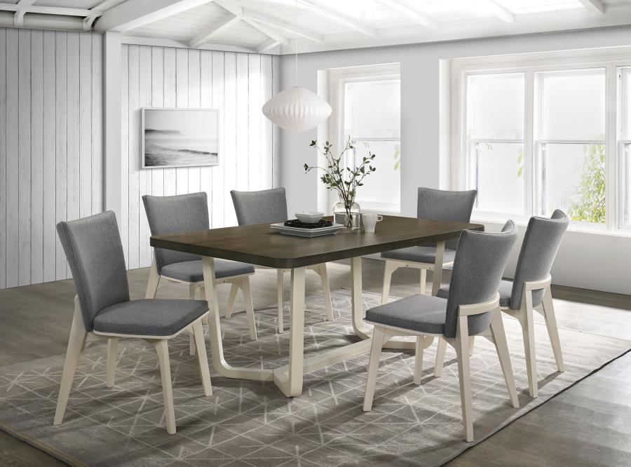 (image for) Biloxi 7-piece 71-inch Rectangular Dining Set Greyish Brown - Click Image to Close