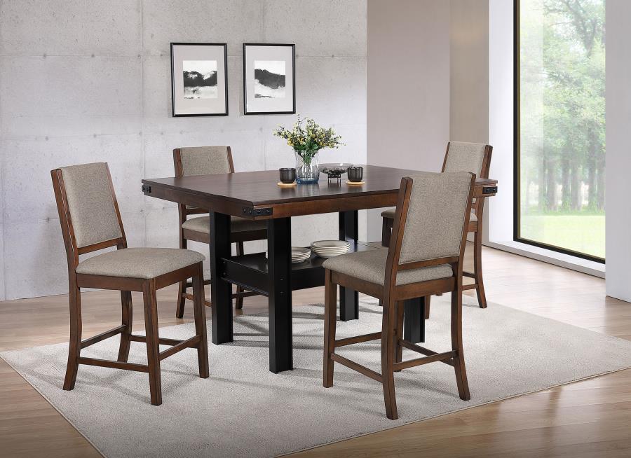 (image for) Patterson 5-piece Counter Height Dining Set Mango Oak 