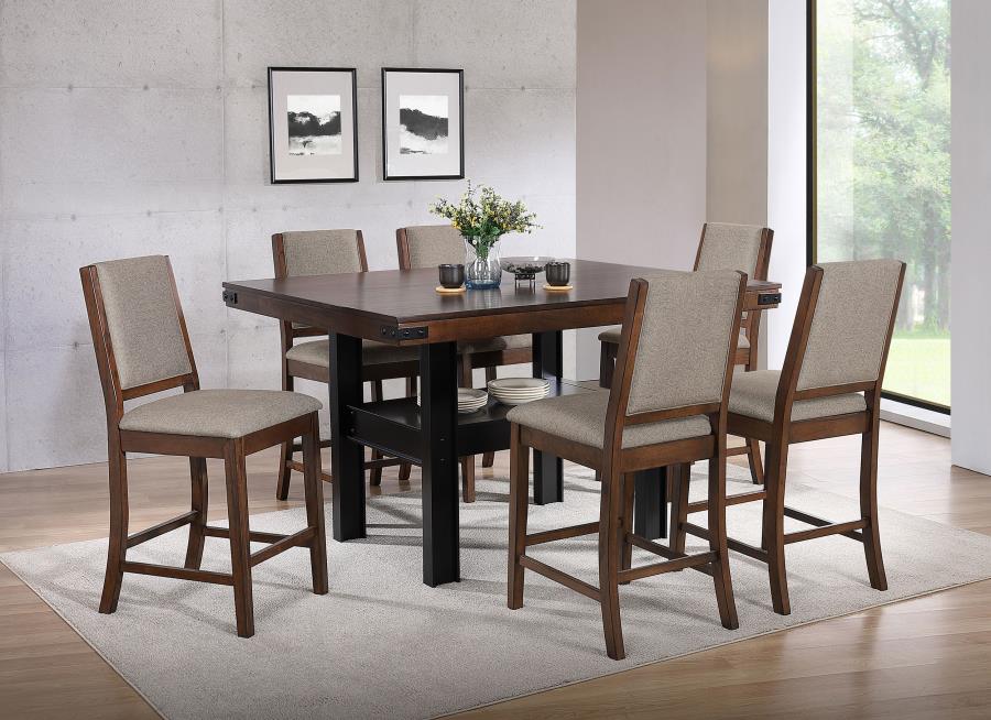 (image for) Patterson 7-piece Counter Height Dining Set Mango Oak - Click Image to Close