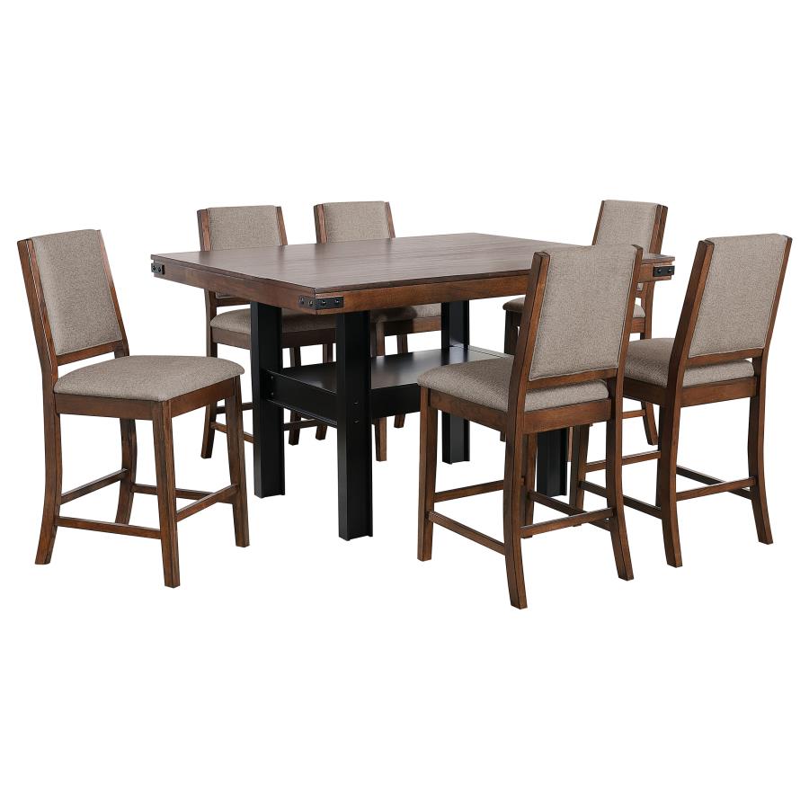 (image for) Patterson 7-piece Counter Height Dining Set Mango Oak 