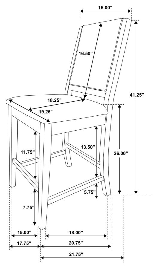 (image for) Patterson 7-piece Counter Height Dining Set Mango Oak 