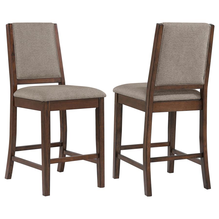 (image for) Patterson Upholstered Counter Chair Mango Oak (Set of 2) - Click Image to Close