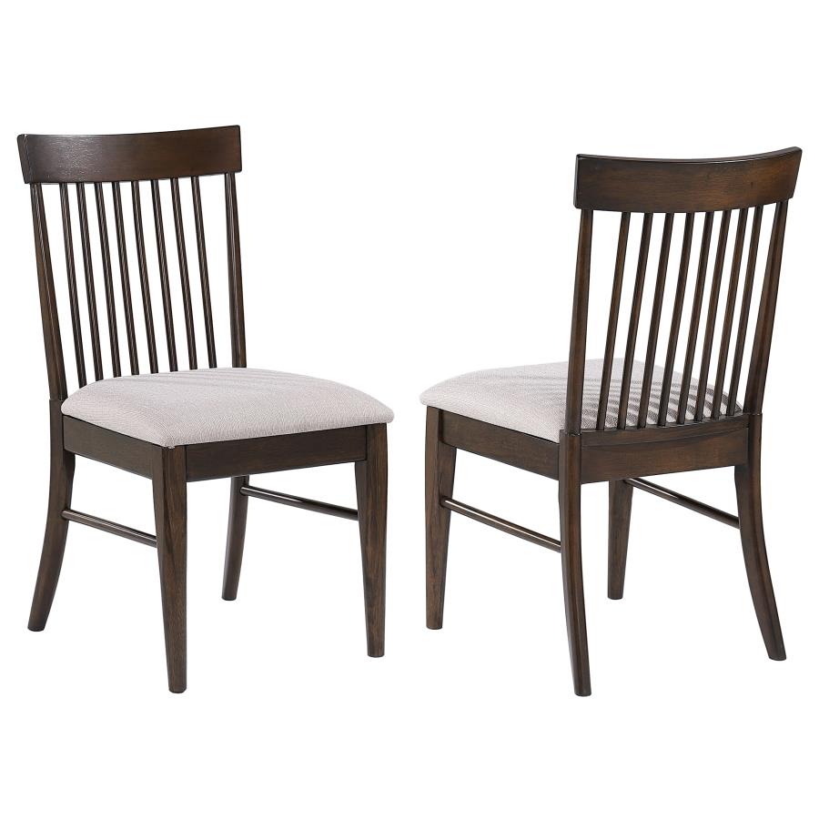 (image for) Everton Wood Dining Side Chair Dark Walnut (Set of 2) - Click Image to Close