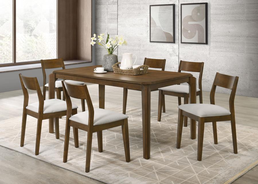 (image for) Almonte 7-piece 59-inch Rectangular Dining Set Dark Brown