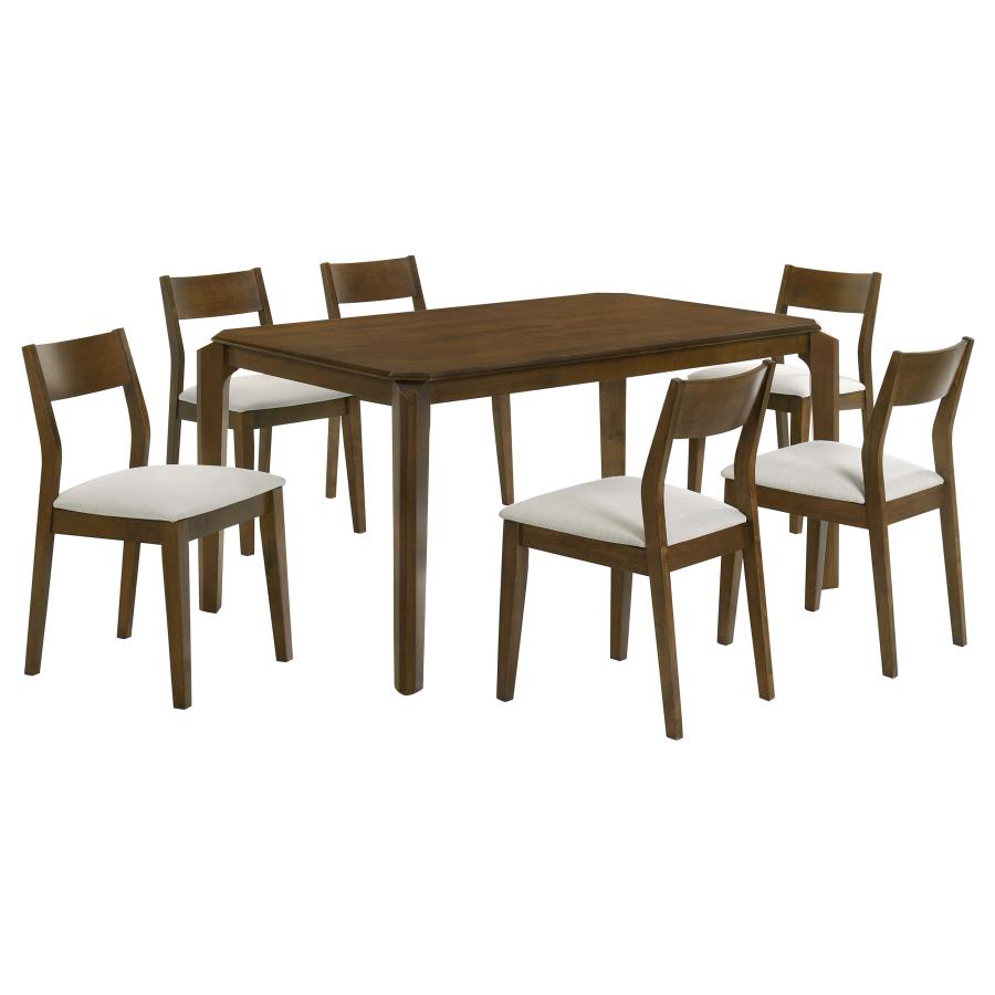 (image for) Almonte 7-piece 59-inch Rectangular Dining Set Dark Brown