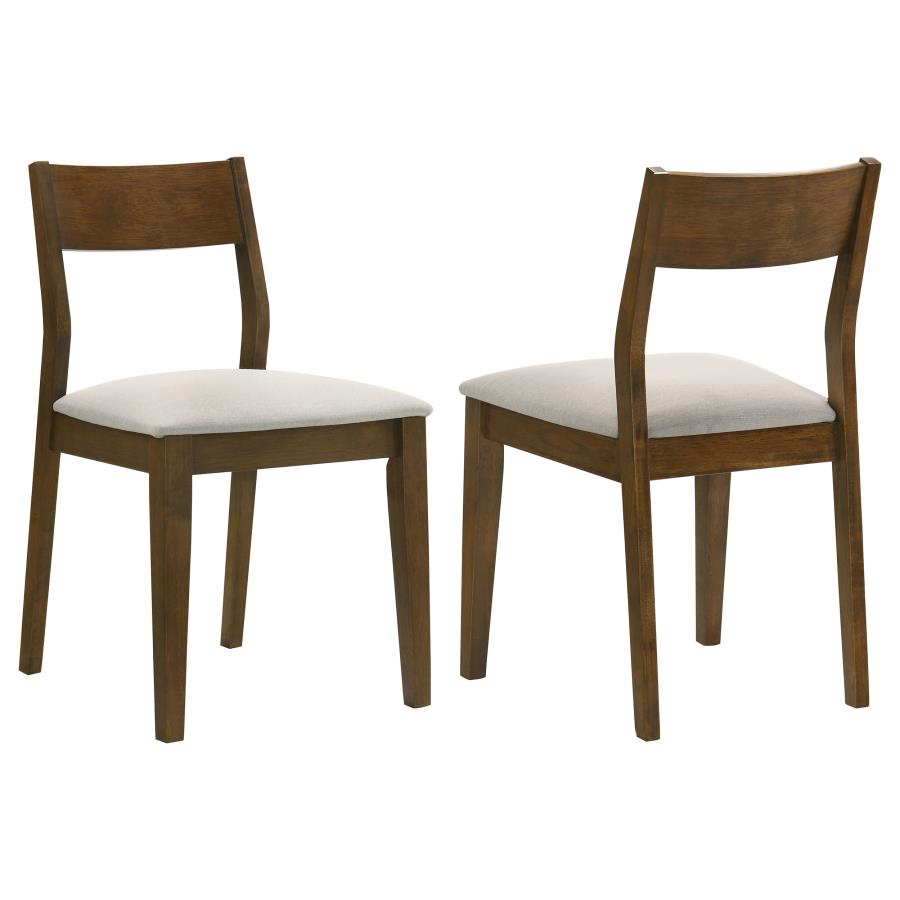 (image for) Almonte Dining Chair Upholstered Seat Dark Brown (Set of 2)