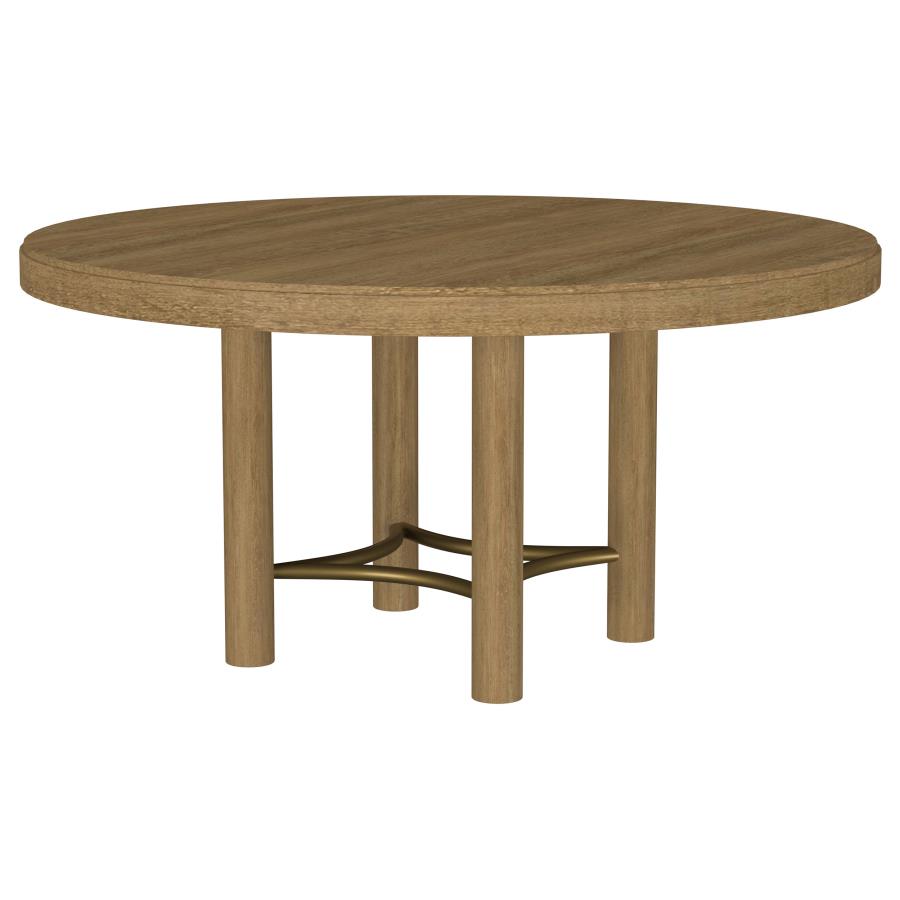 Arini 5-piece Round Dining Table Set Sand Wash and Black