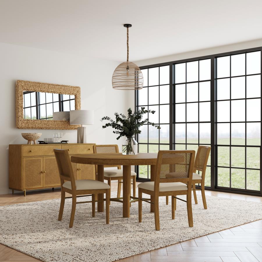 (image for) Arini 5-piece Round Dining Room Table Set Sand Wash