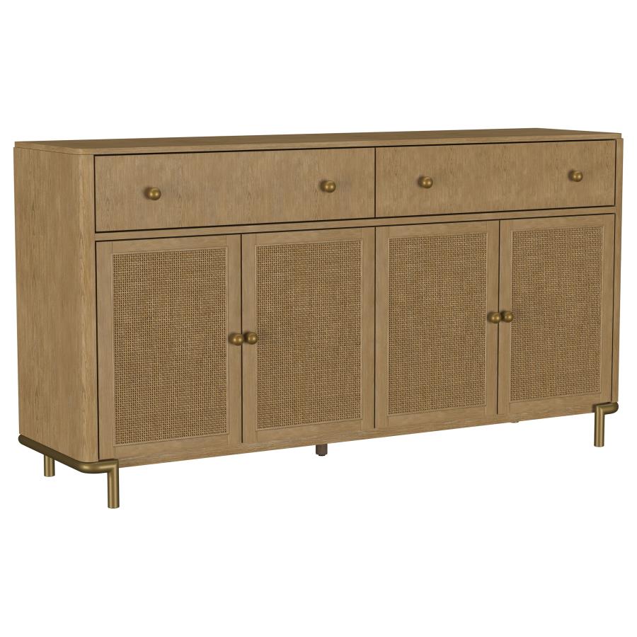 (image for) Arini 2-drawer Cane Door Dining Sideboard Server Sand Wash