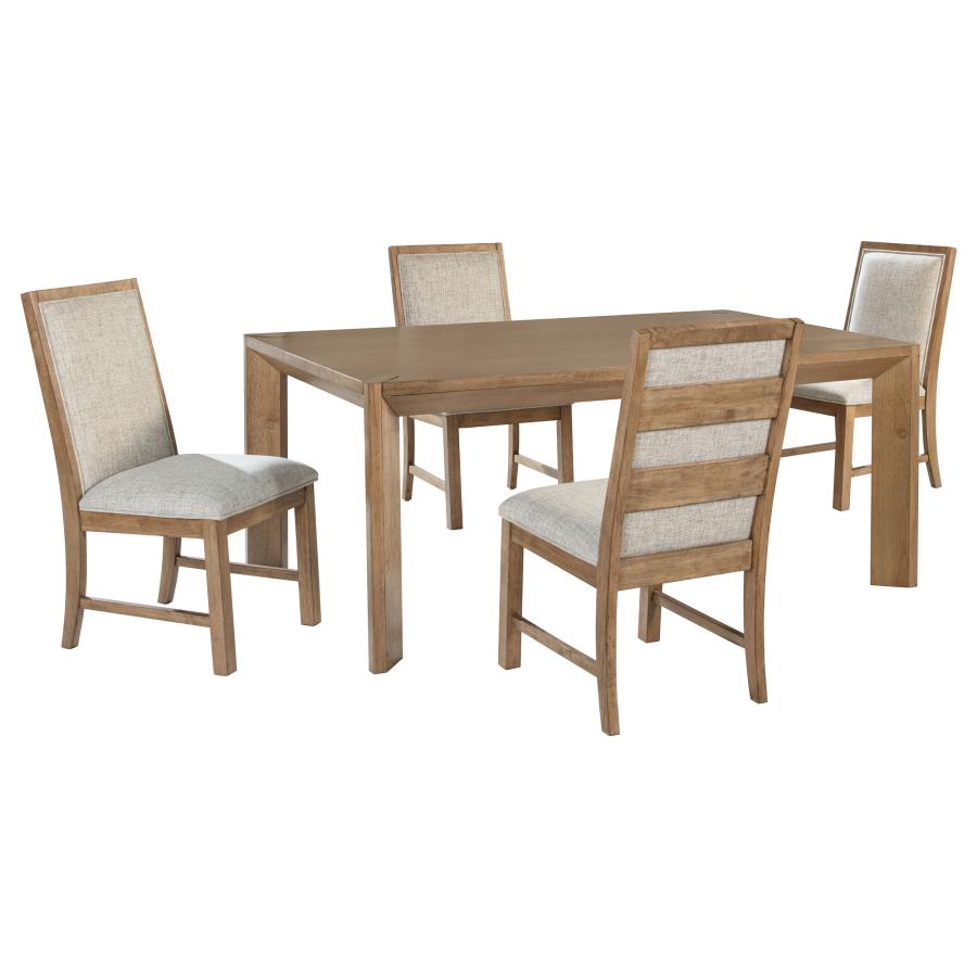 (image for) Bruner 5-piece 72-inch Rectangular Dining Set Natural Brown