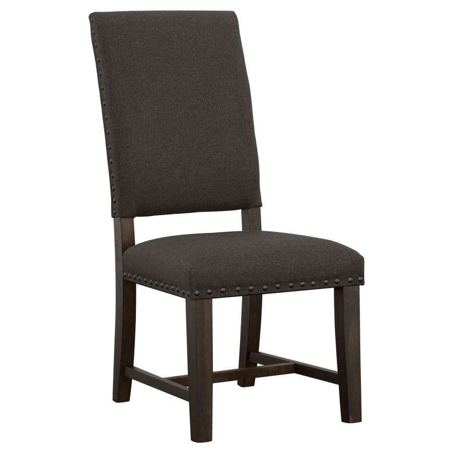 (image for) Twain Upholstered Dining Side Chair Warm Grey (Set of 2) - Click Image to Close