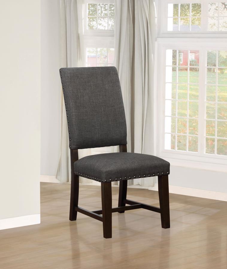 (image for) Twain Upholstered Dining Side Chair Warm Grey (Set of 2)