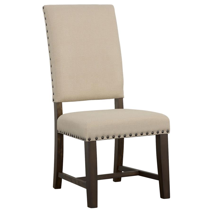 (image for) Twain Upholstered Dining Side Chair Beige (Set of 2) - Click Image to Close