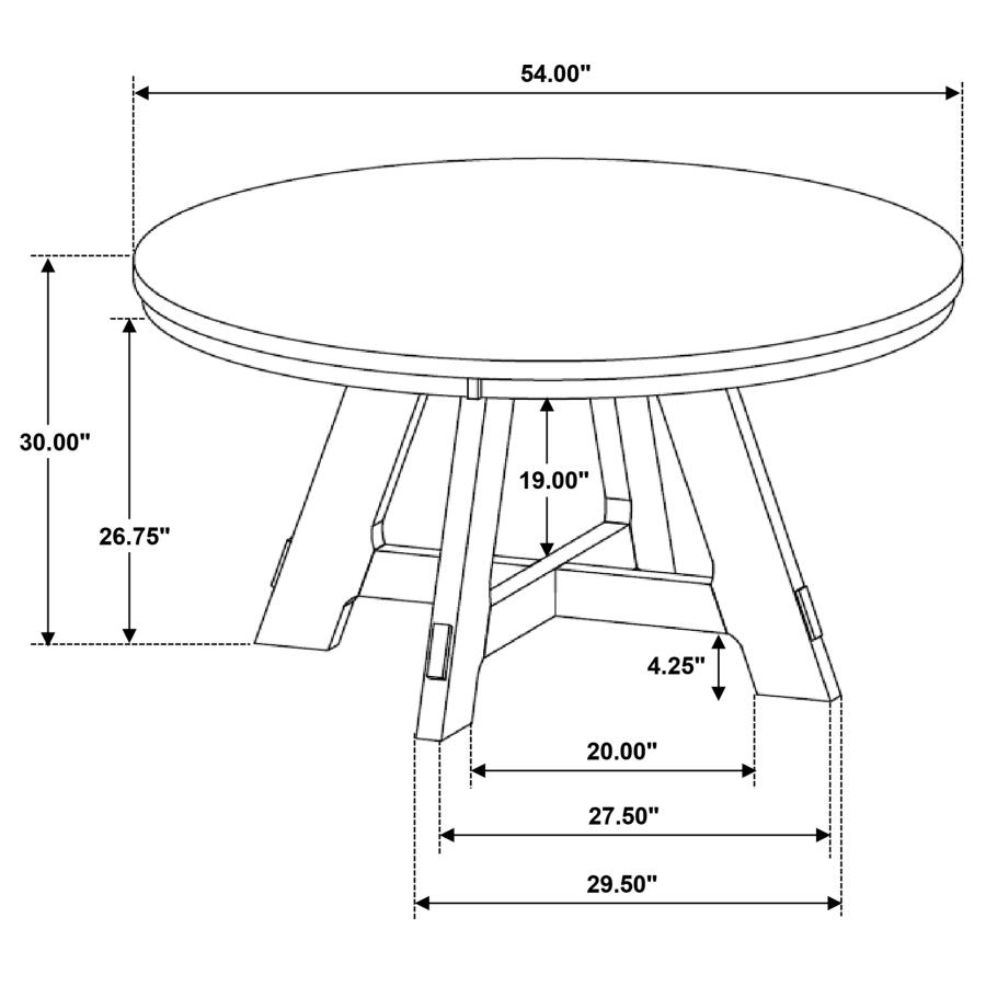 (image for) Danvers 5-piece Dining Table Set Brown Oak and Beige