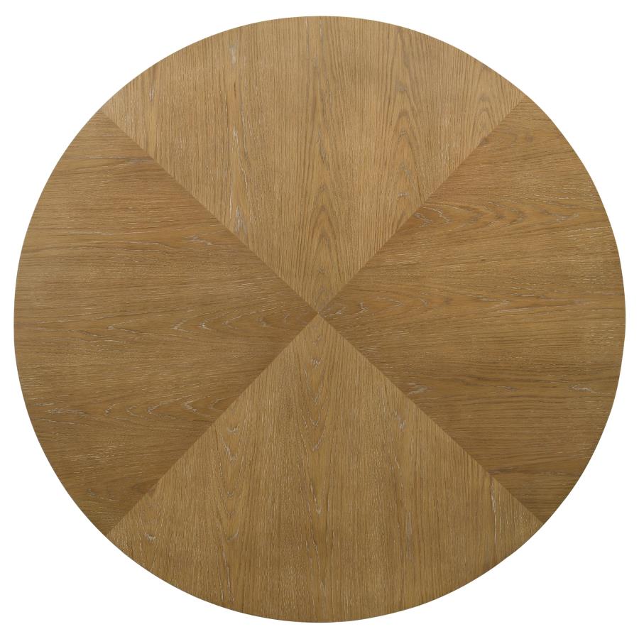 (image for) Danvers Round 54-inch Wood Dining Table Brown Oak