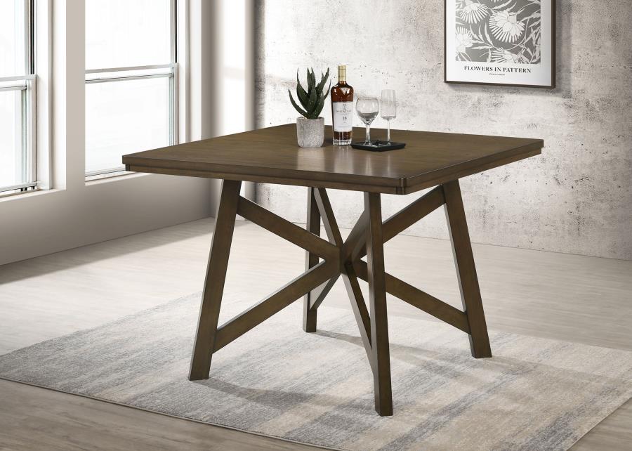 (image for) Canfield 47-inch Square Counter Height Dining Table Brown