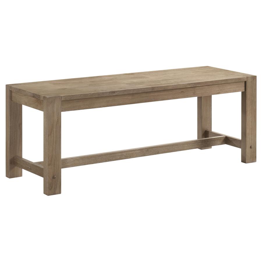 (image for) Scottsdale Wood Trestle Base Dining Bench Washed Brown - Click Image to Close