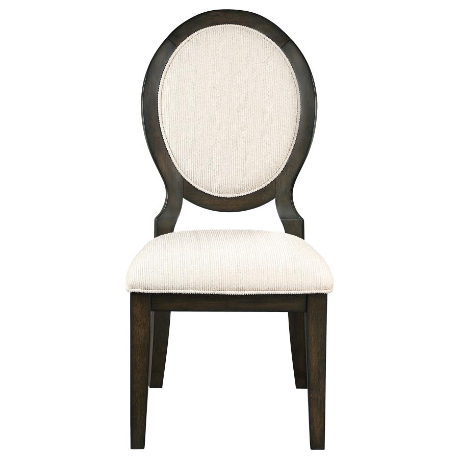 Twyla 7-piece Round Wood Dining Room Table Set Dark Cocoa