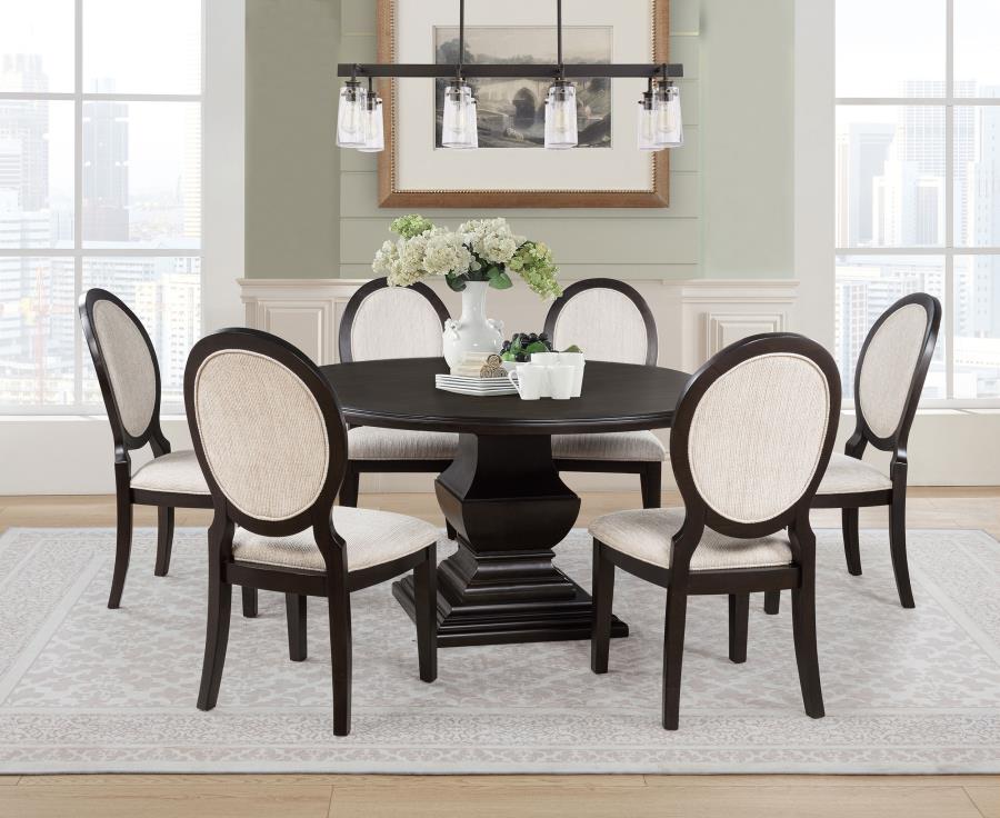 Modal Additional Images for Twyla 60-inch Round Wood Dining Room Table Dark Cocoa
