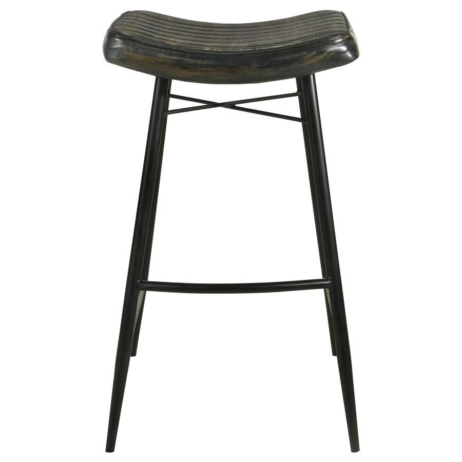 (image for) Bayu Leather Upholstered Bar Stool Espresso (Set of 2)