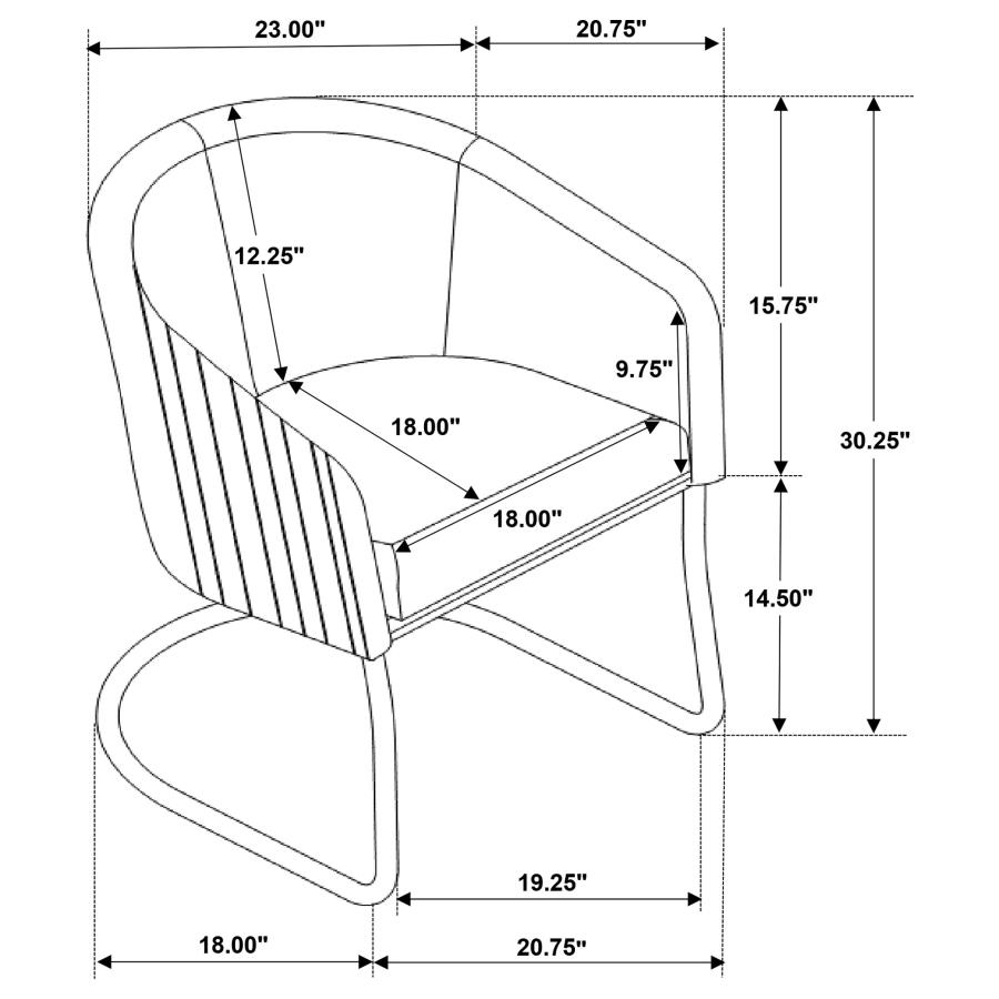 (image for) Banner Leatherette Upholstered Dining Arm Chair Anthracite