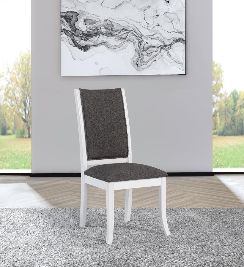 (image for) Judd Upholstered Dining Side Chair Pearl White (Set of 2)