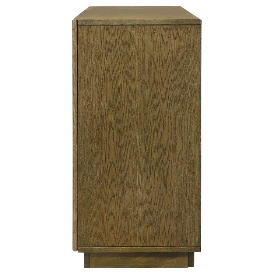 (image for) Castlewood 71-inch Dining Sideboard Buffet Server Brown Oak