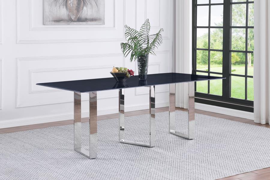 (image for) Desden 79-inch Rectangular Sintered Stone Dining Table Grey