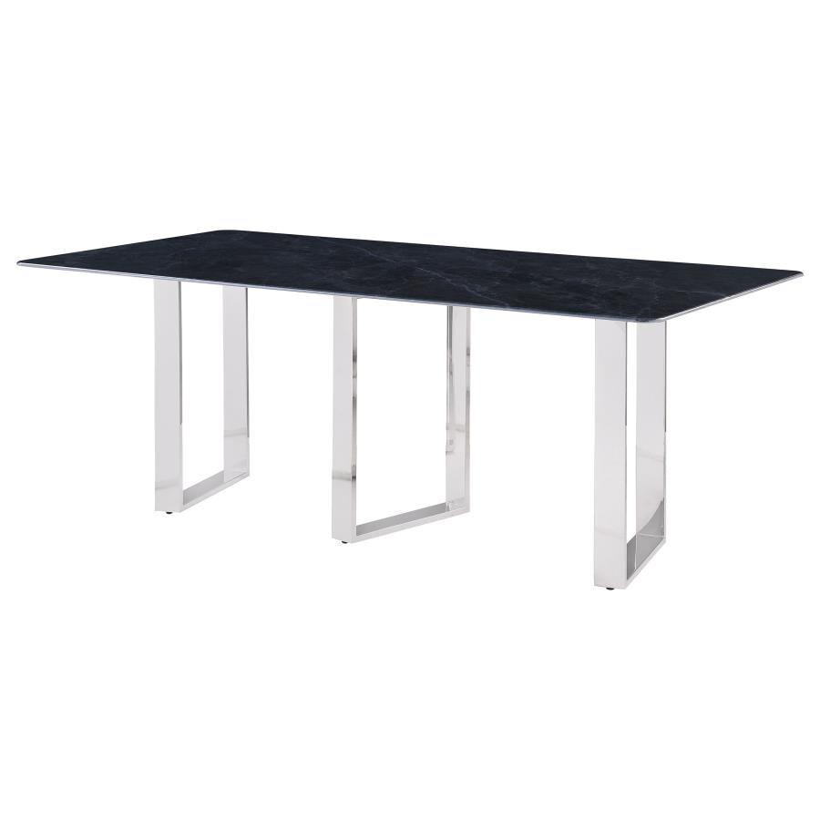 (image for) Desden 79-inch Rectangular Sintered Stone Dining Table Grey