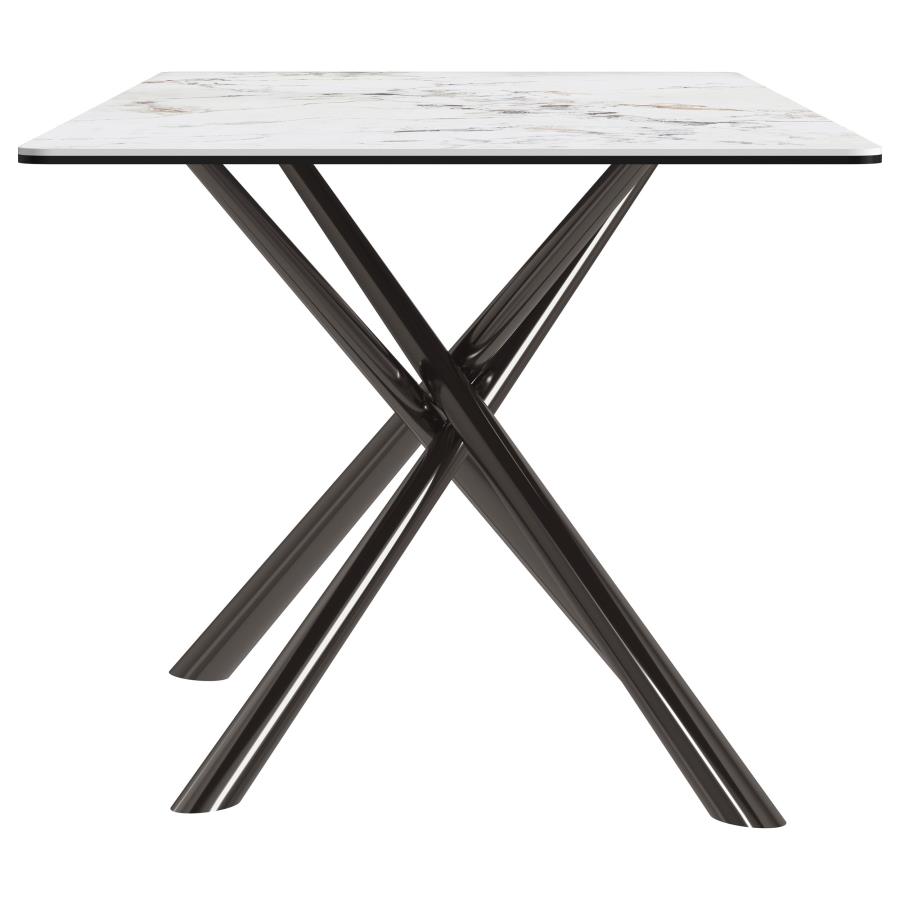 (image for) Carvell Rectangular Sintered Stone Dining Table Mirage White